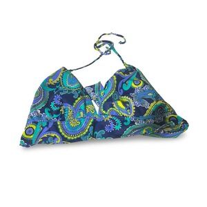 Body ID Paisley Print Bikini Top Swimsuit Size 16 Blue‎ Green Yellow